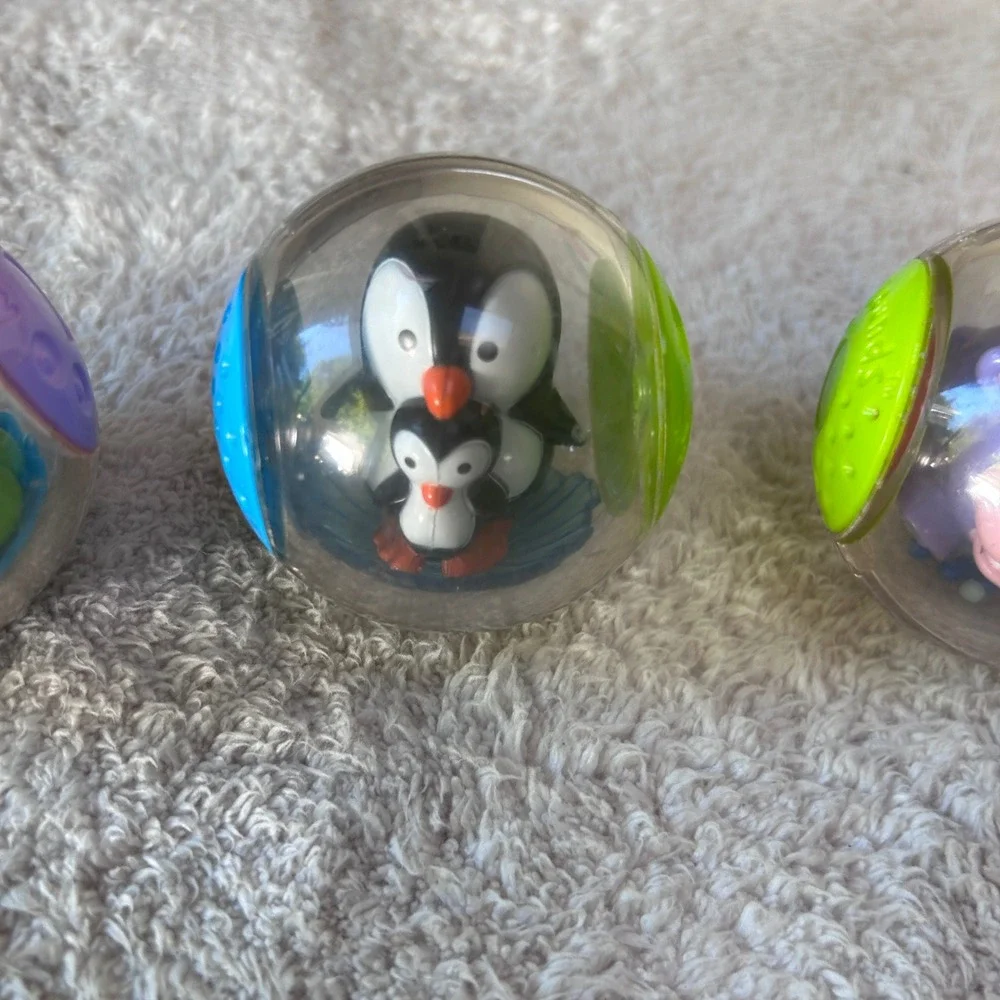 Fisher Price Roll-a-Rounds Ball Lot of 5 Panda Penguin Hippo Alligator Lion